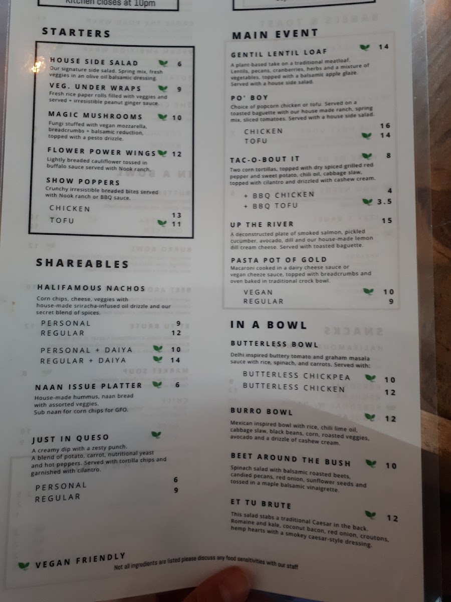 Menu Upward Kitchens & Cafe At The Nook-3